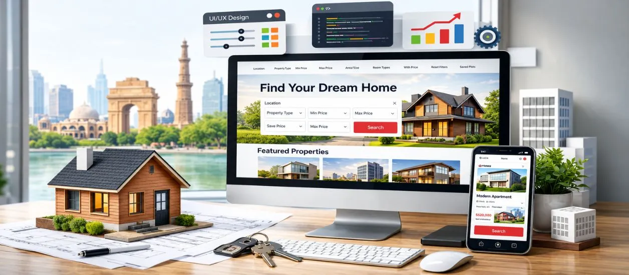 real estate website design and development company in noida