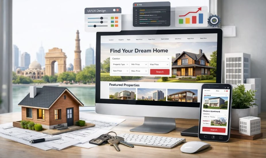 real estate website design and development company in noida